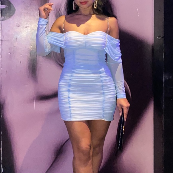 Fashion Nova Ruched Mini Dress - Picture 1 of 4
